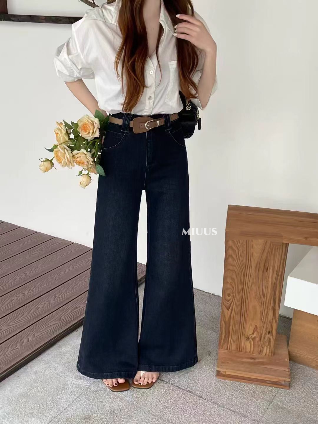 1779 French Retro Flare Jeans "法式复古高腰喇叭牛仔裤"