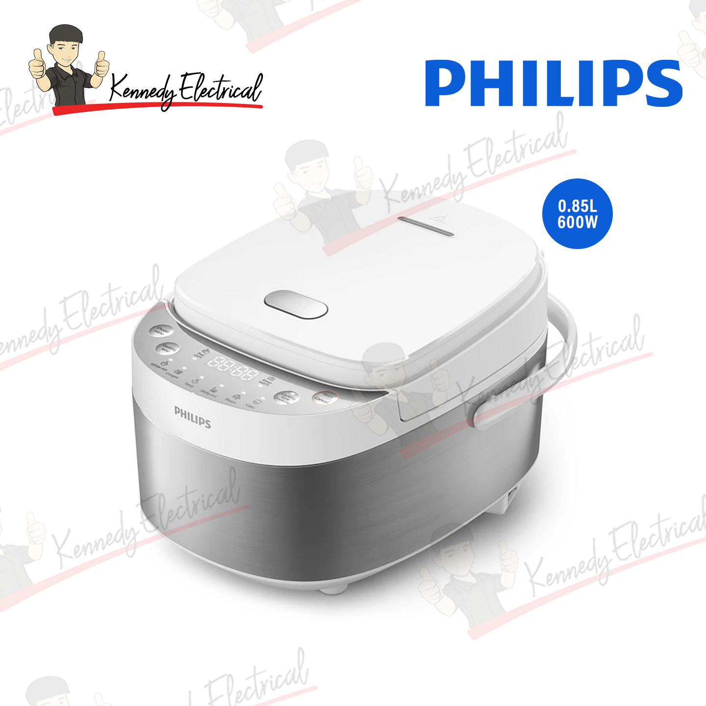 Philips 0.85L Digital Rice Cooker with 8 Menus (HD3170/62)