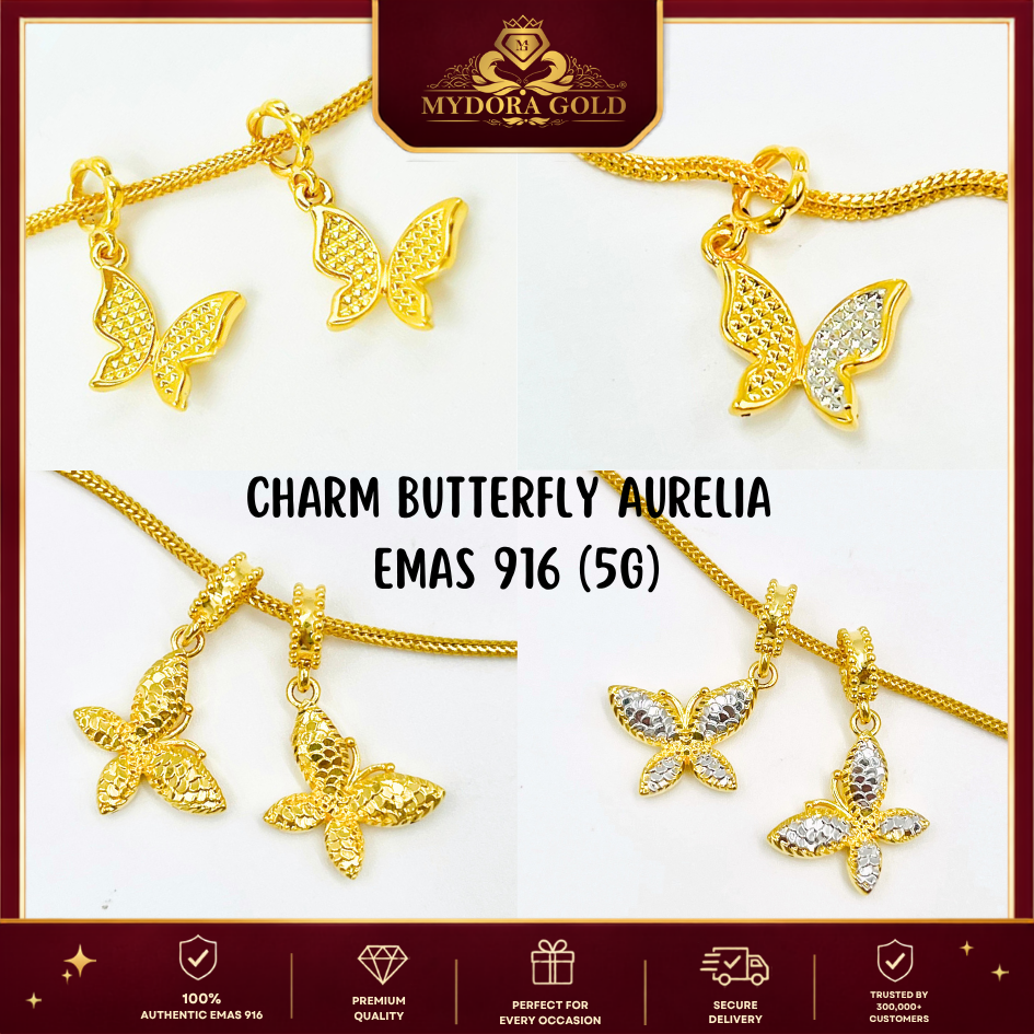 MYDORA Charm Butterfly Aurelia (5G) l EMAS 916/22K