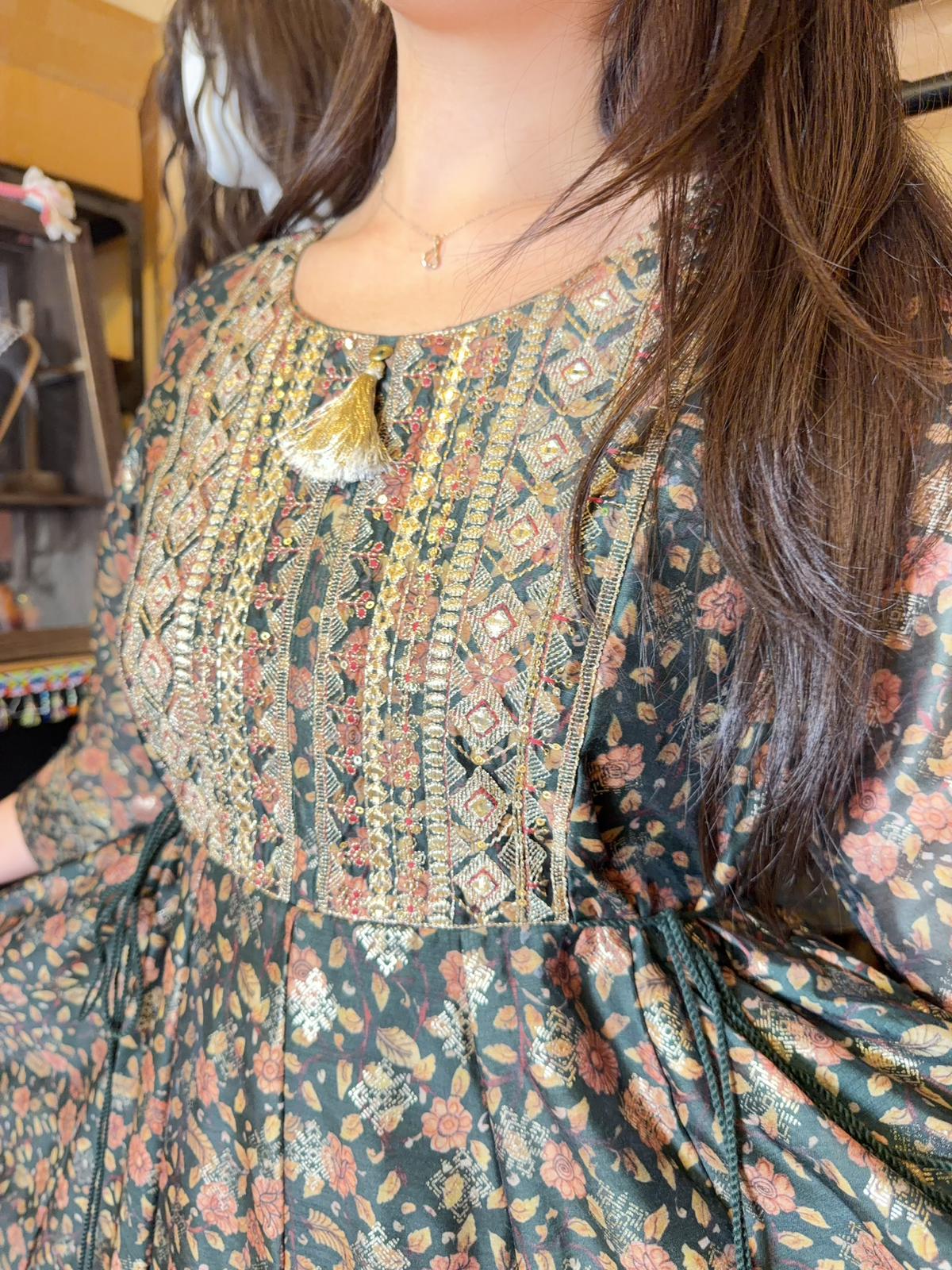 Dark Forest Green Foil Stamping 4-Rope OP 48" #1481