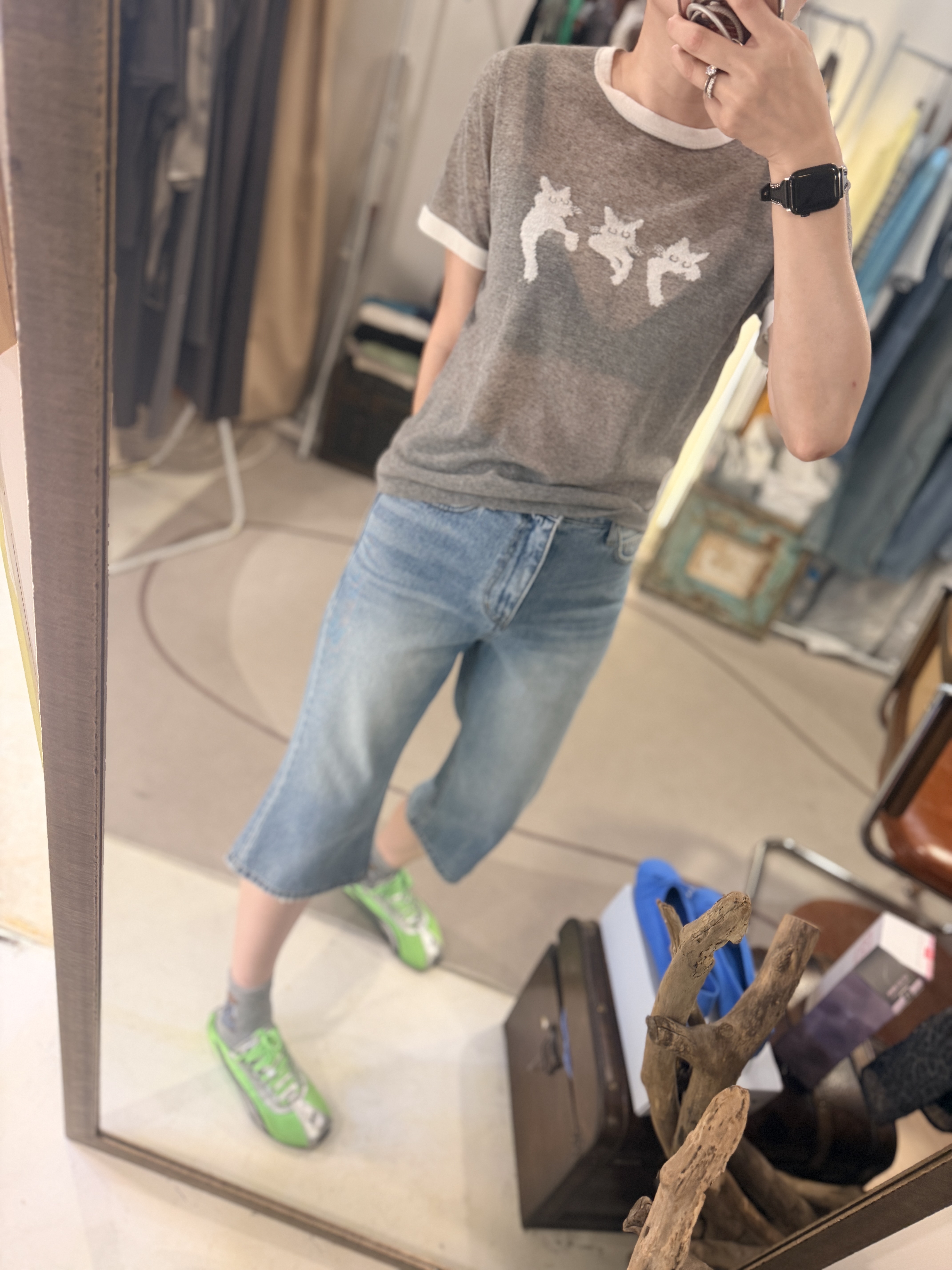 Cat printed knit 