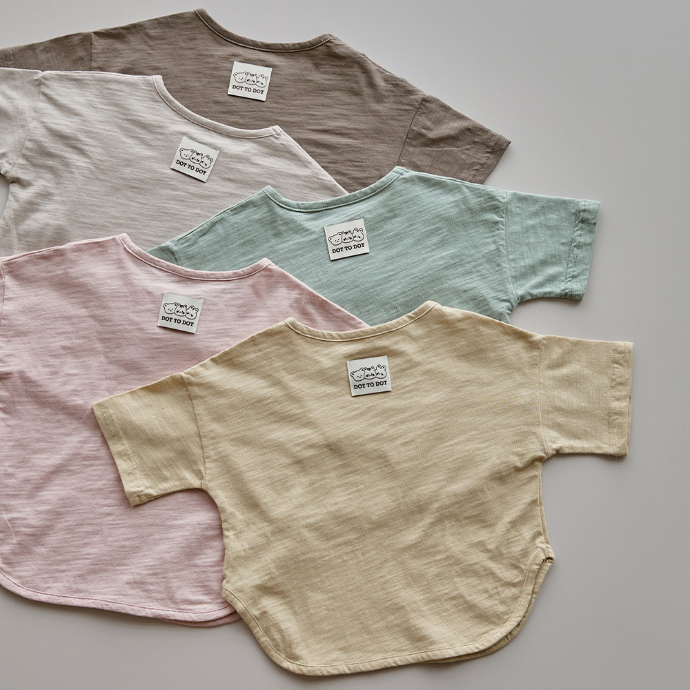 DOTTODOT 竹節紋理純色T恤