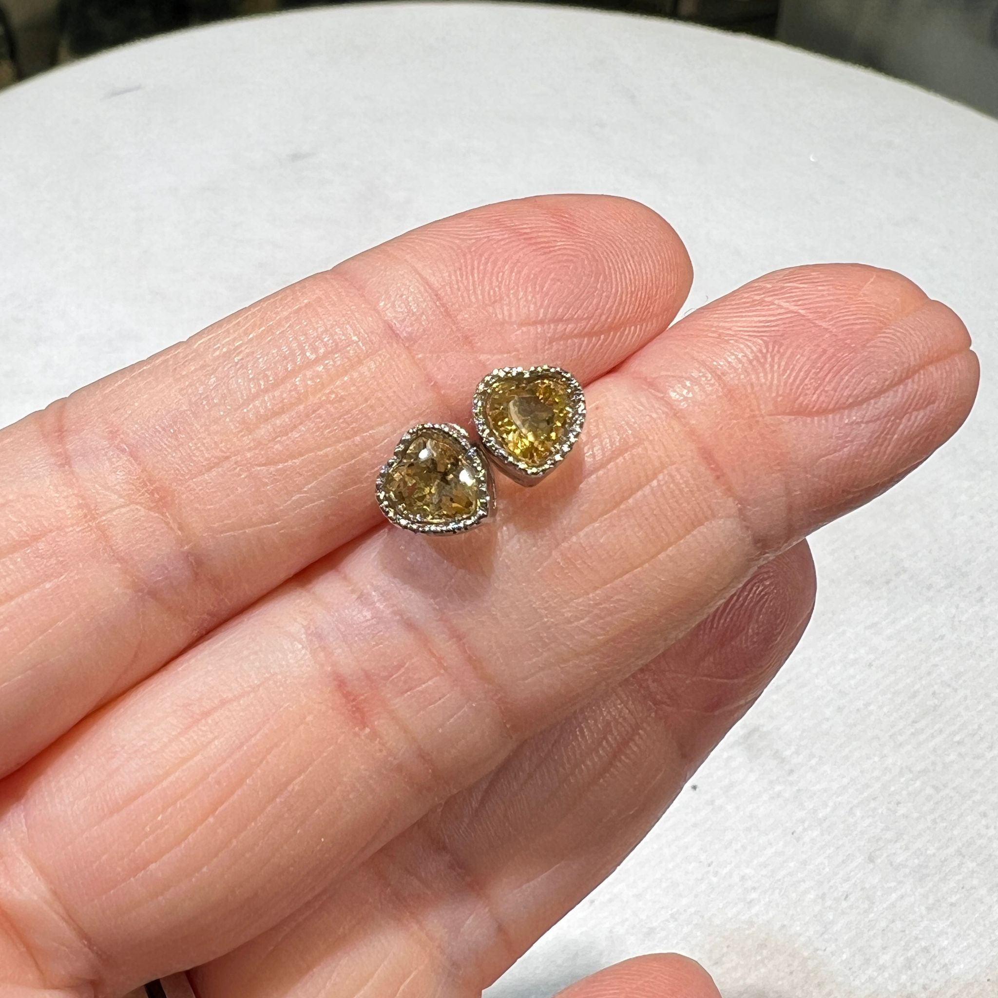 巴西黃水晶耳環 #CA0052