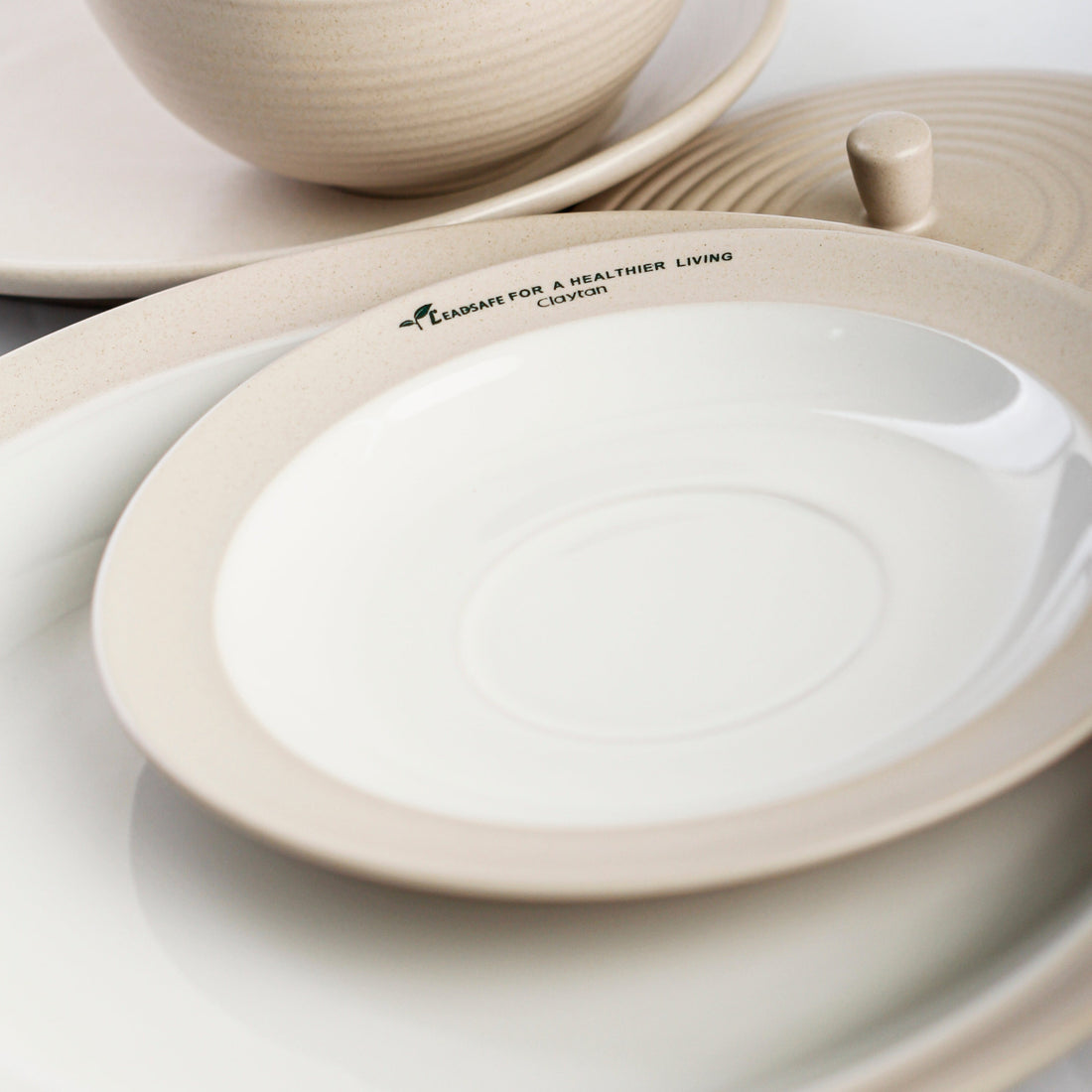 NATURELLE STONE SERIES PPR27/JPR22 Round Plate 27cm/22cm (NEW)