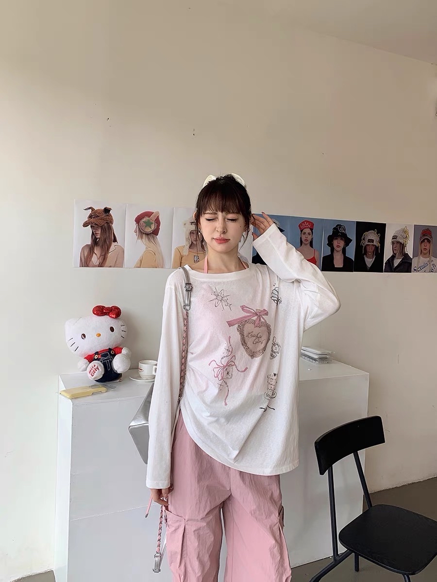 TP460爱心印花罩衫