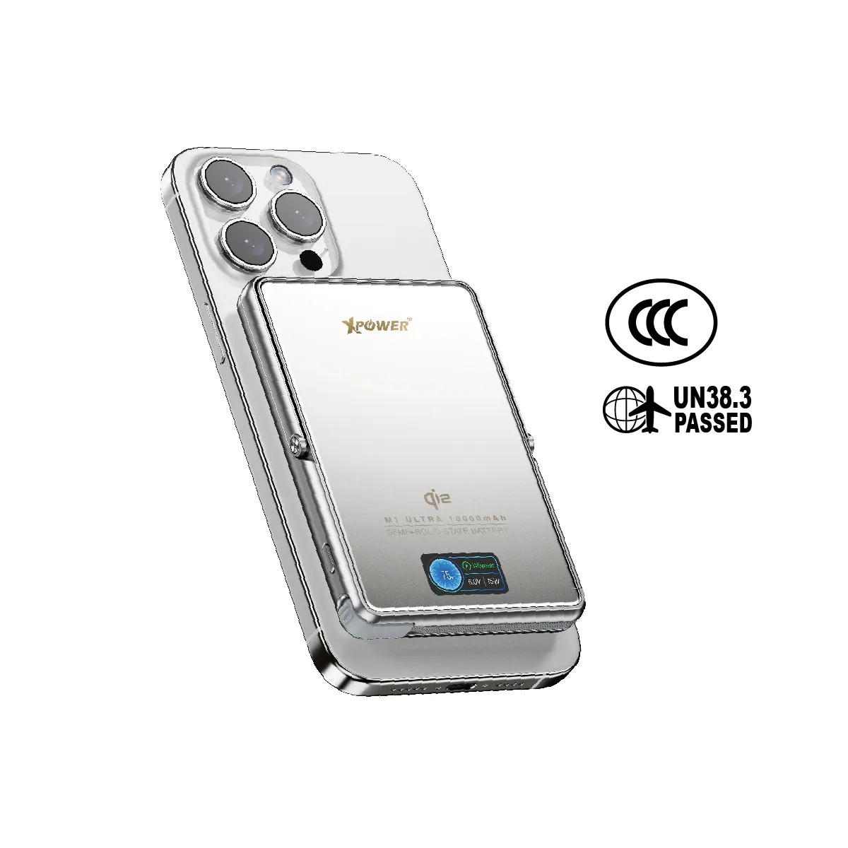 (3C可追溯二維碼)XPower M1 Ultra半固態3C版TFT 彩屏顯示 QI2 Magcharge 10000mAh磁吸行動電源