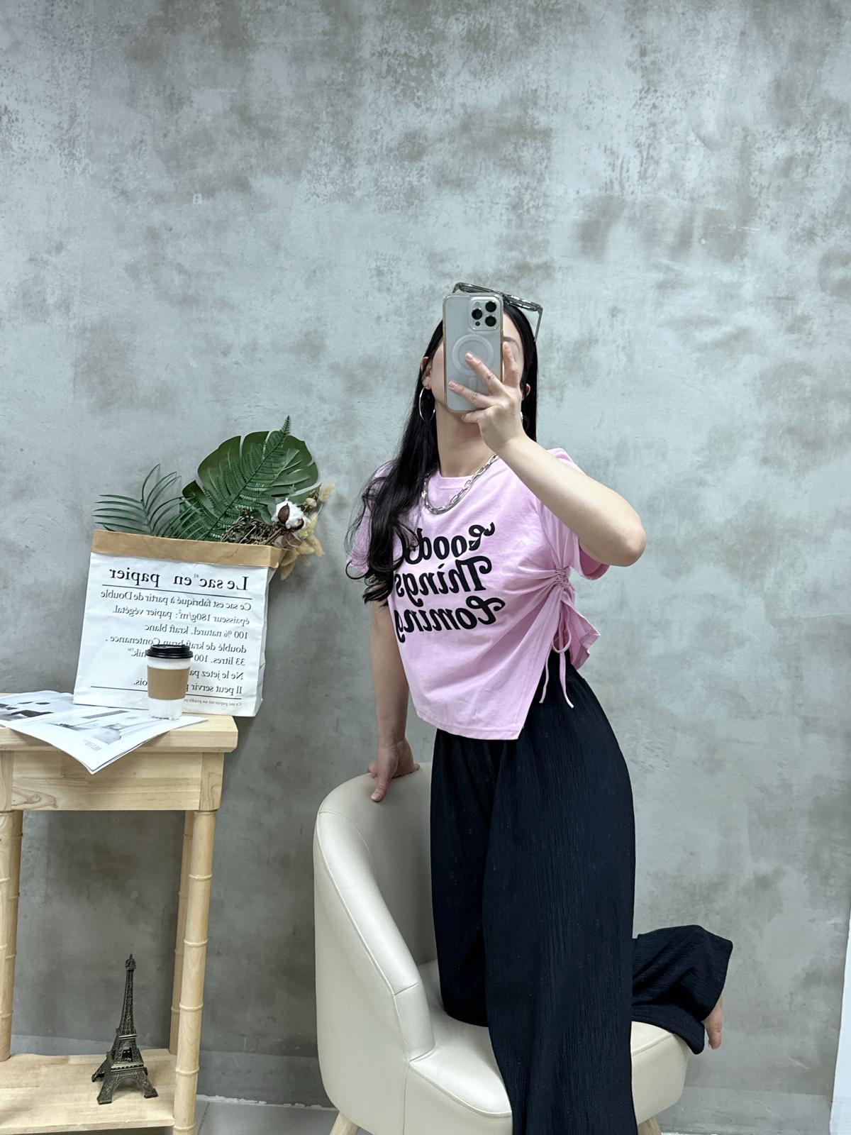 L25 束腳英文字Tee