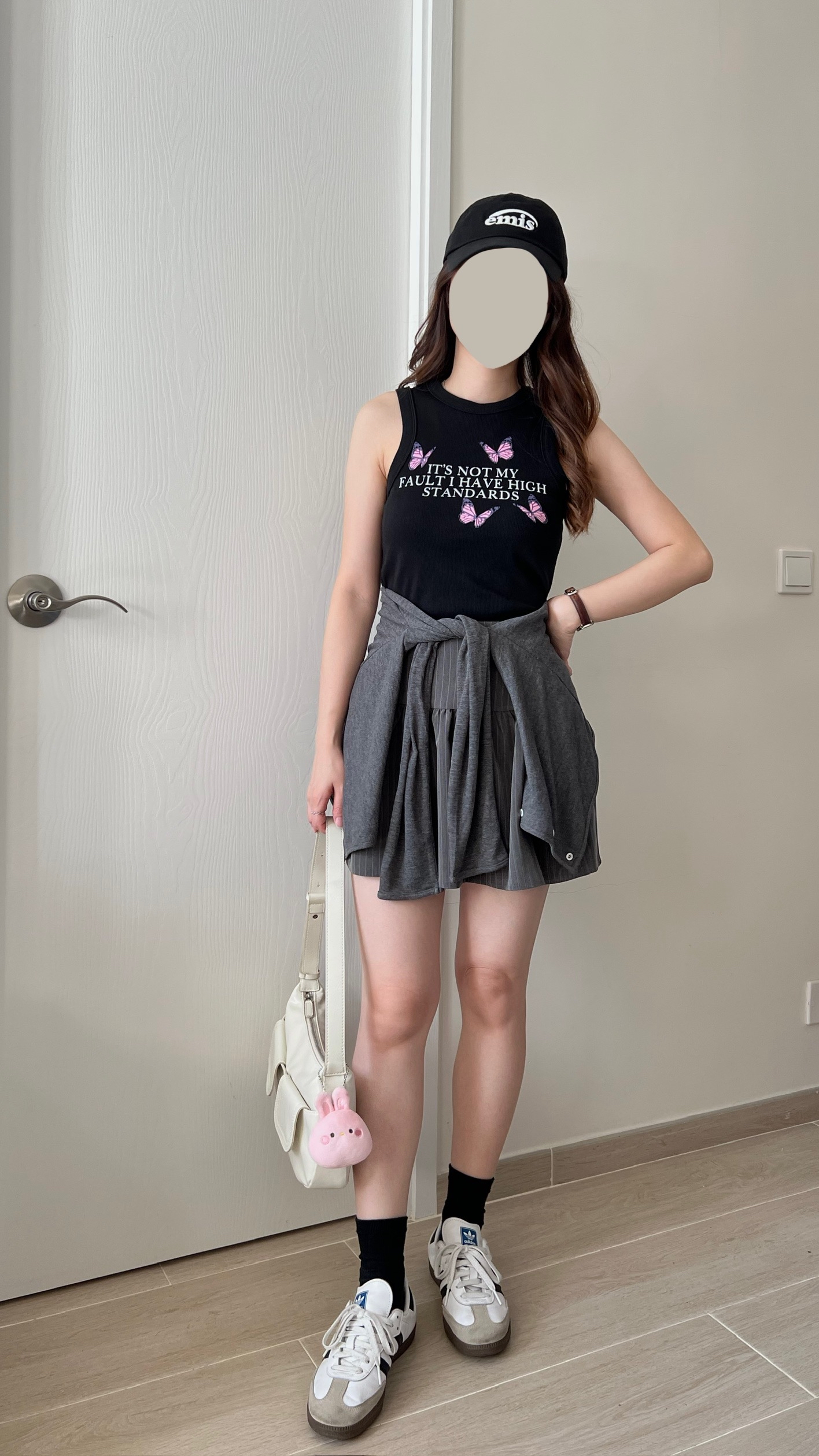 顯瘦條紋短裙 現貨