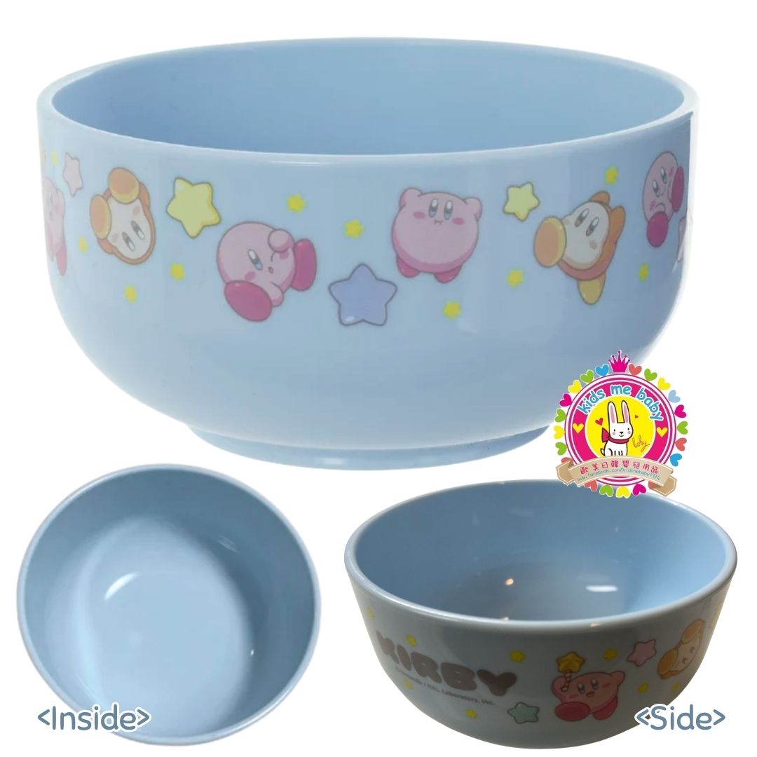 星之卡比 日本製 微波爐對應 280mL 膠碗 粉藍色 ⭐