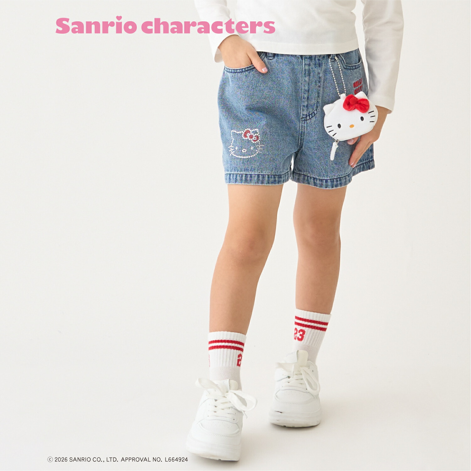 🆕【⭐訂購⭐】🌀🇯🇵 日本直送 #Sanrio 水鑽 刺繡 牛仔短褲  [3款選] 🌀 [ELFA-0122][260714]
