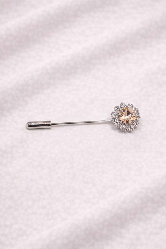 Swarovski Diamond In Flower Hijab Pin/Shawl Pin/Tudung Pin