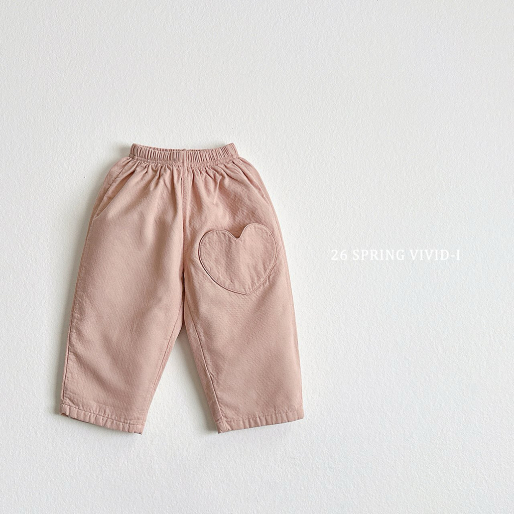 🌸預訂 韓國直送🌸🇰🇷VIVIDI兩色心形口袋寬鬆長褲