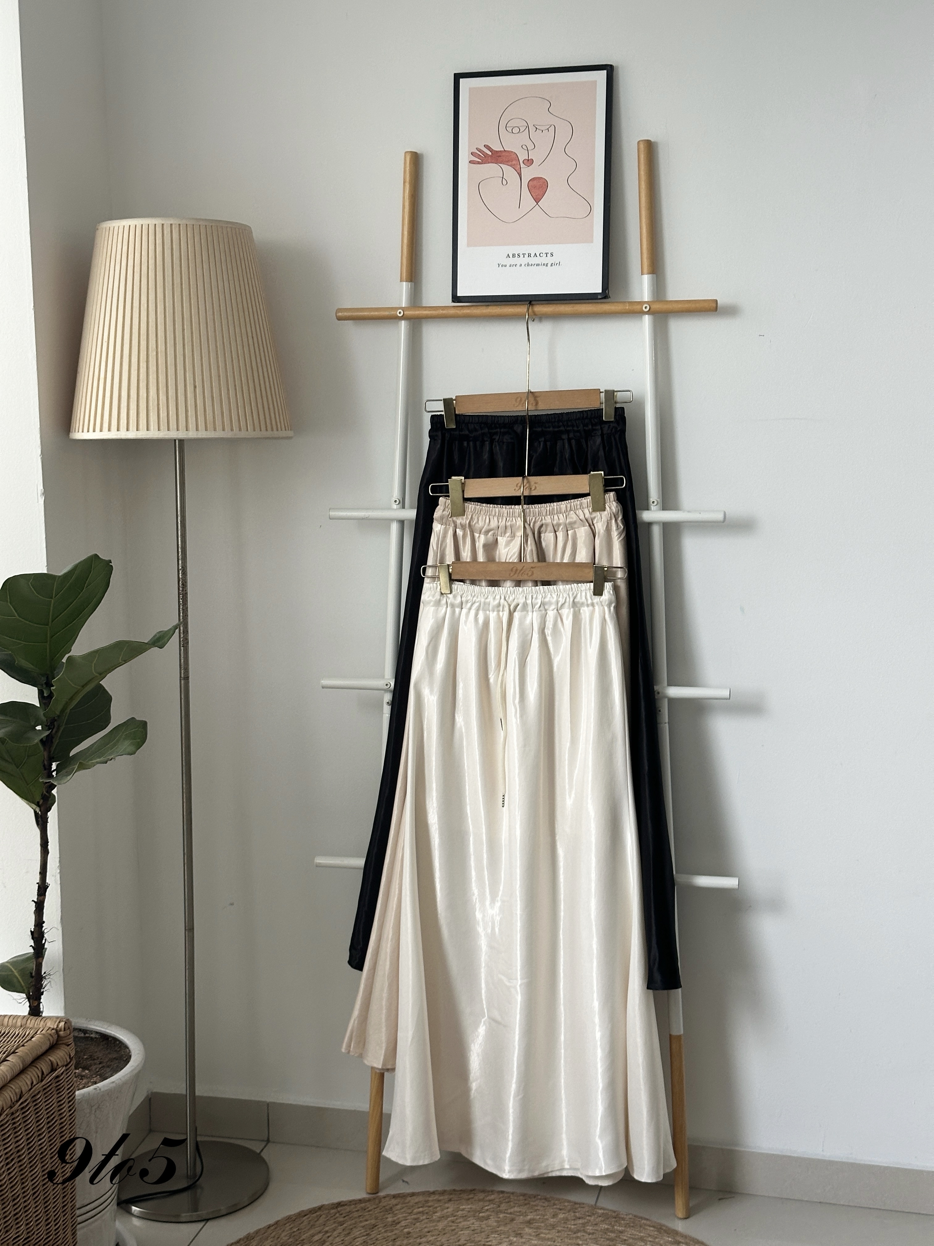 S1830 Long Satin Skirt - 3 Colors 