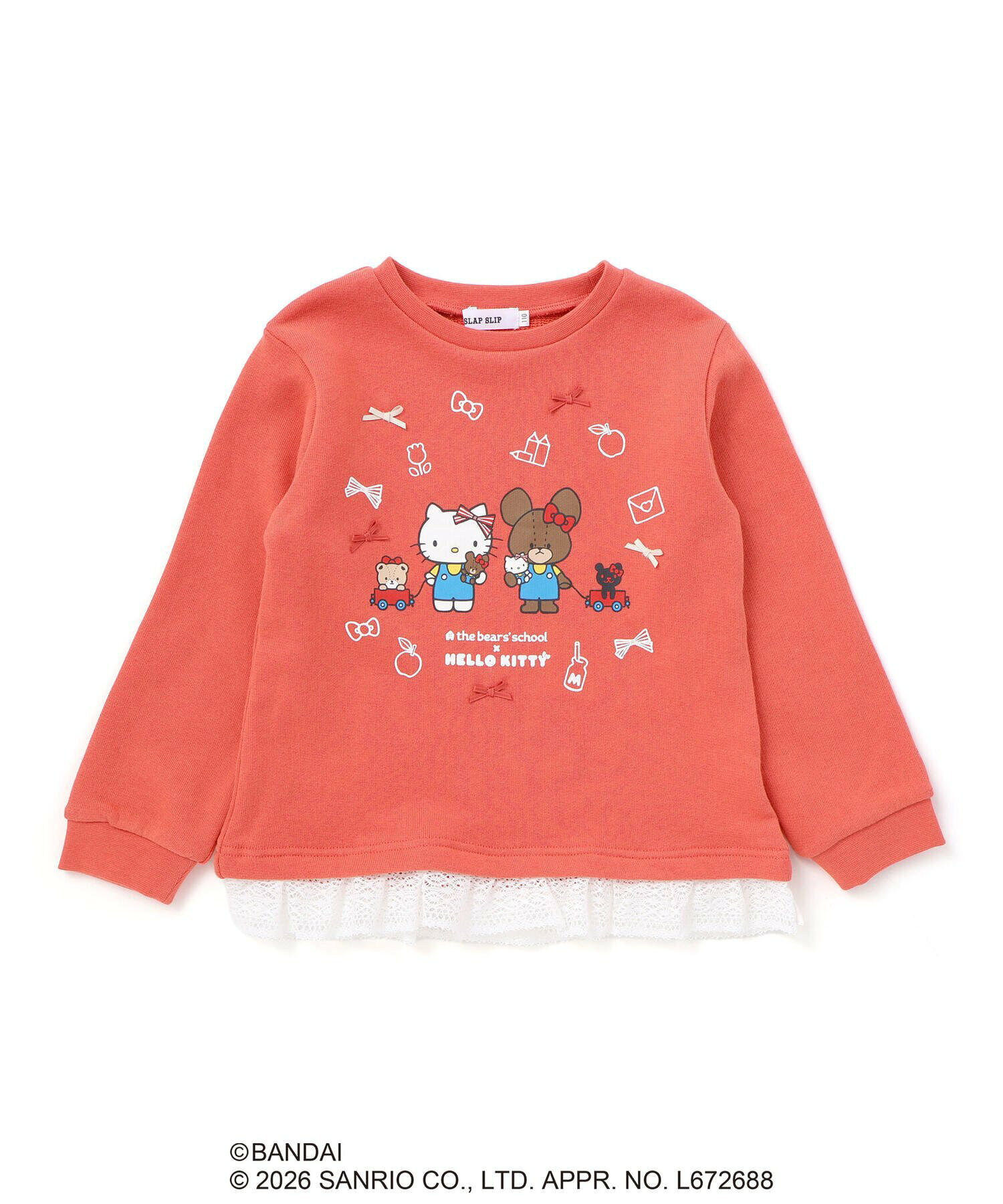 🆕【⭐訂購⭐】🌀 🇯🇵 日本直送 #Kitty x #theBearsSchool 蕾絲下擺 抓絨衛衣［2款選］🌀 [ELJA-0035][261103]