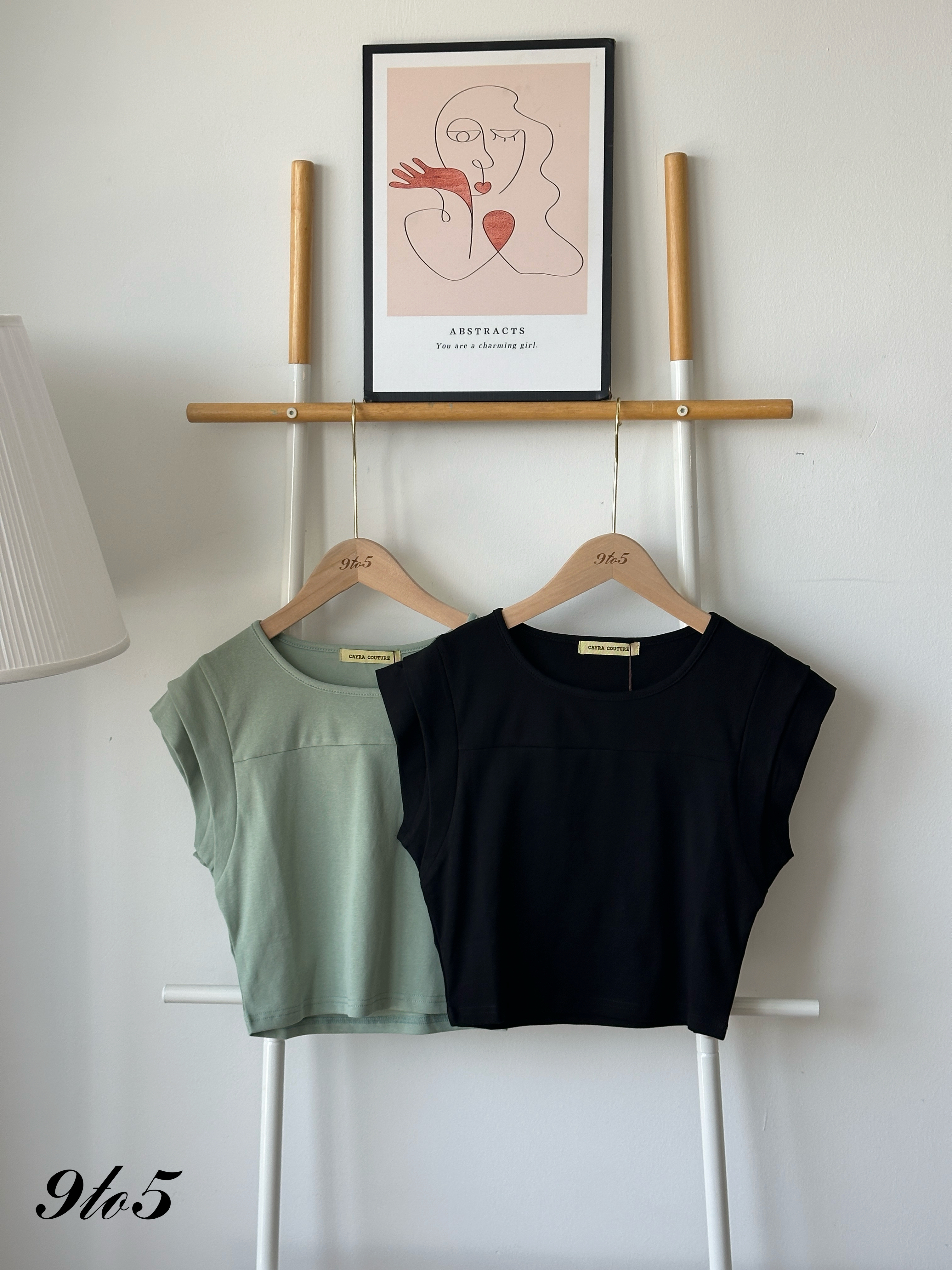 T4256 Double Layered Sleeves Top - 3 Colors 