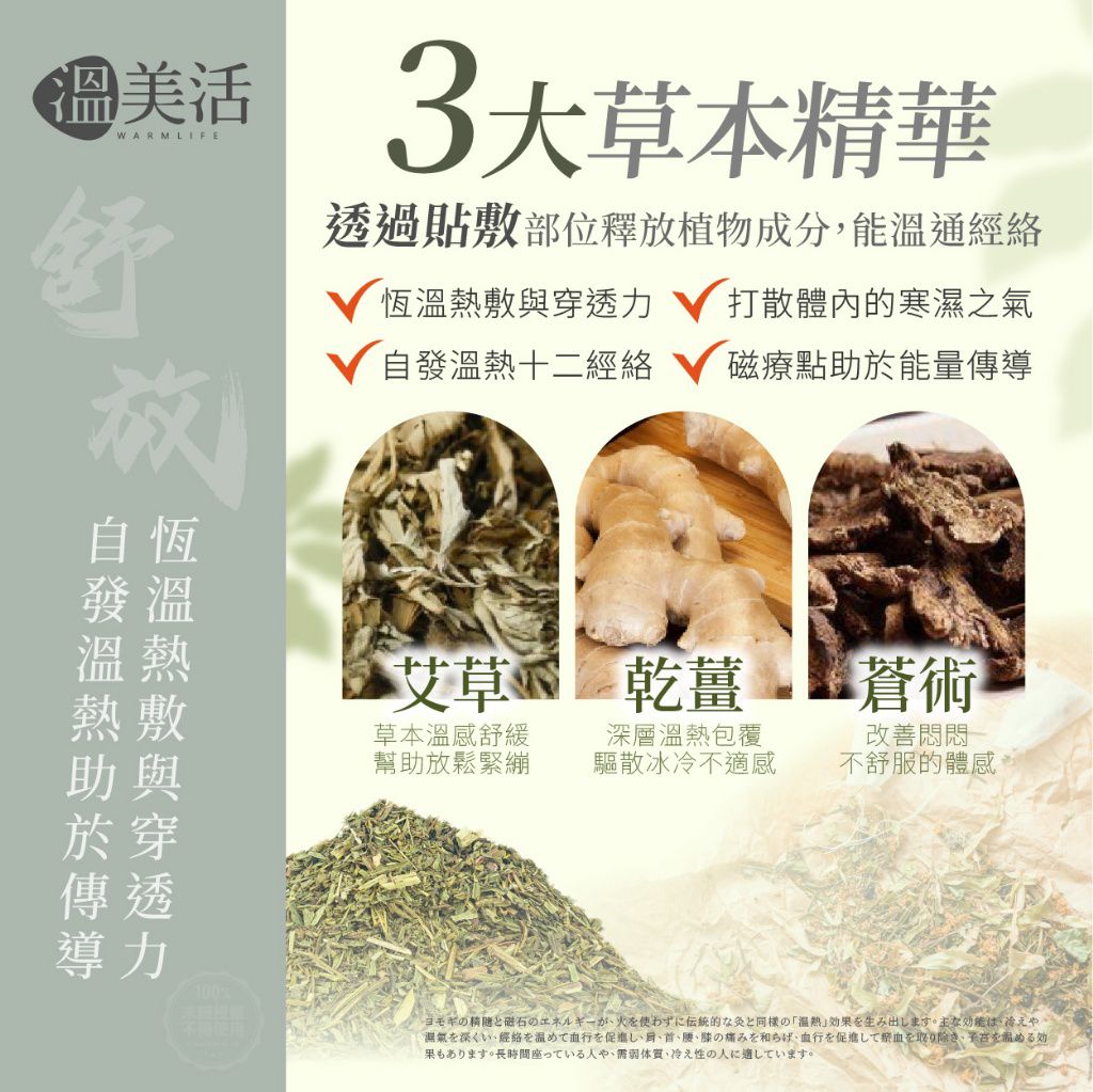$48盒,2盒起$38盒,溫美活熱導循環加大版磁療艾灸貼(8貼/盒)