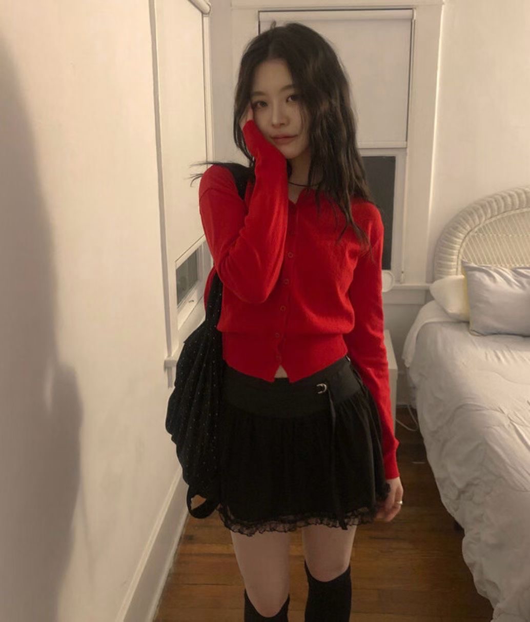 【 🫧超心動Sheer設計˚ʚɞ美の波浪點綴！連BELT傘型蛋糕裙褲🤍 】 Dreamy Belt Skirt Pants(兩色入)