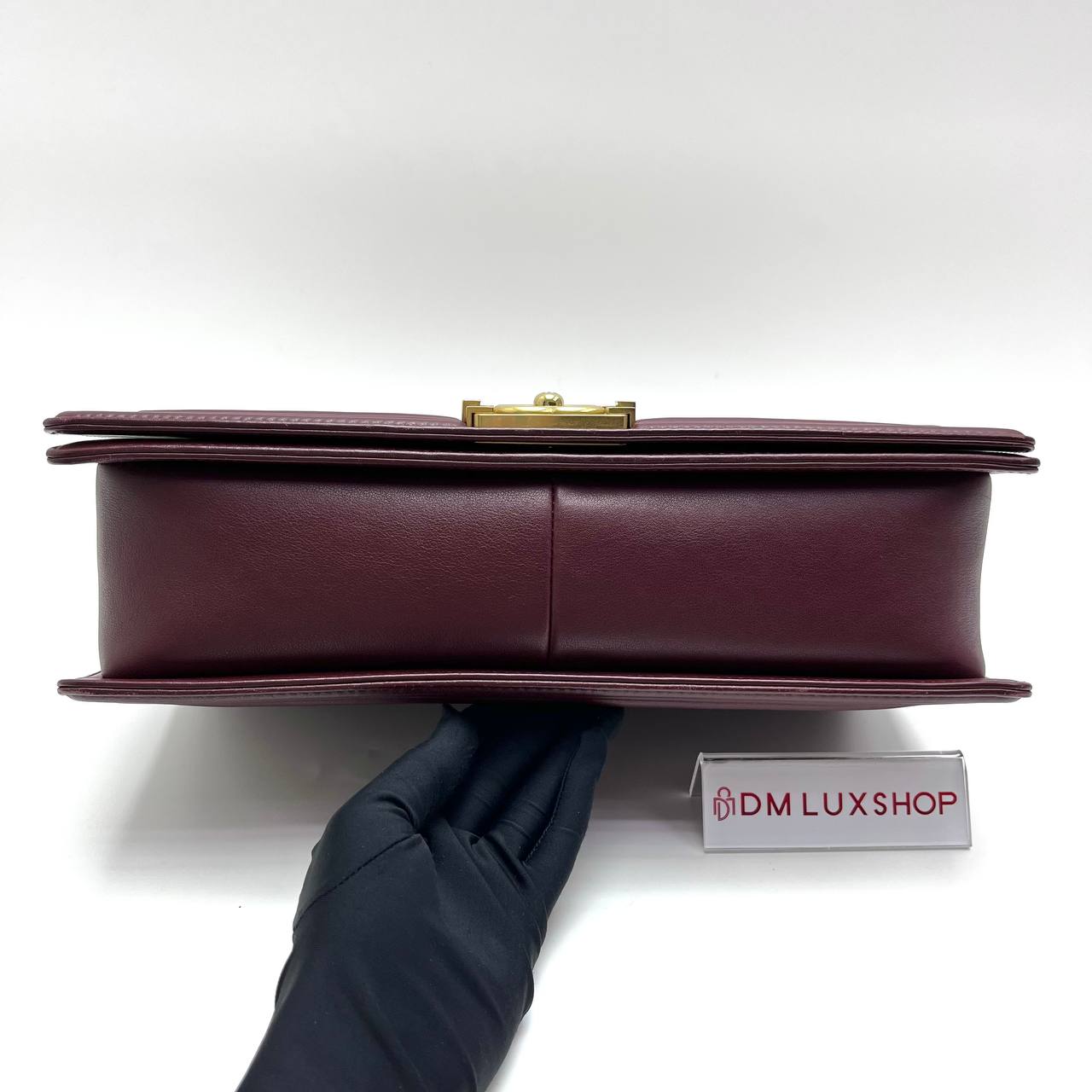 Chanel Maroon Lambskin Boy Large GHW (Serial 24, Year 2018)