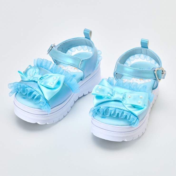 🇯🇵限量預訂 日本直送🇯🇵玉桂狗蕾絲珍珠蝴蝶結厚底涼鞋