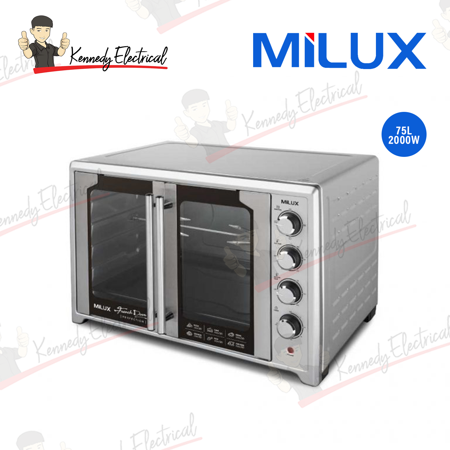 Milux 75L 2800W Electric Oven (MOT-75FD)