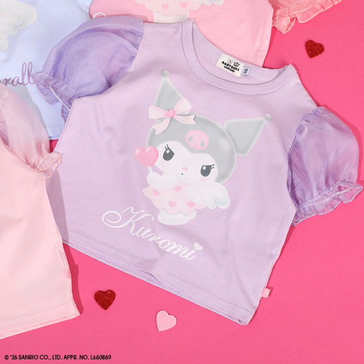 🇯🇵預訂 日本直送🇯🇵Babydoll x Sanrio系列四色人物印花雪紡泡泡袖上衣