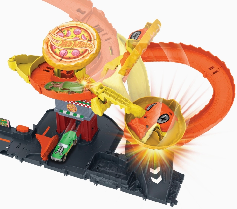 Hot Wheels眼鏡蛇攻擊賽道玩具 1:64車軌套裝 男孩怪獸賽車軌道冒險玩具禮物