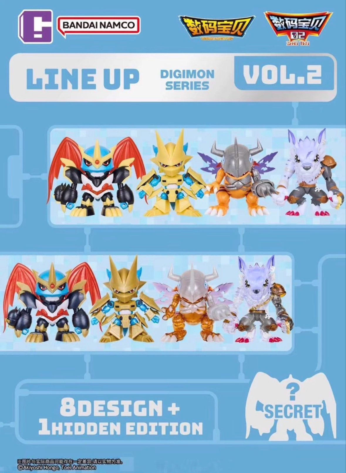 現貨 Bandai 數碼暴龍 Plabako 抽盒 第二彈 原盒一盒八個