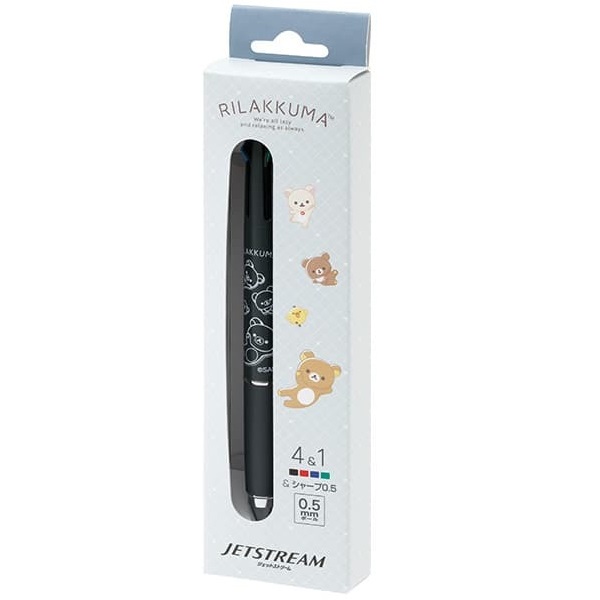 現貨｜San-X Rilakkuma 鬆弛熊 日本製 uni Jetstream 4&1 多功能 5用筆 0.5mm 4色原子筆 + 0.5mm 鉛芯筆 (PR17402)