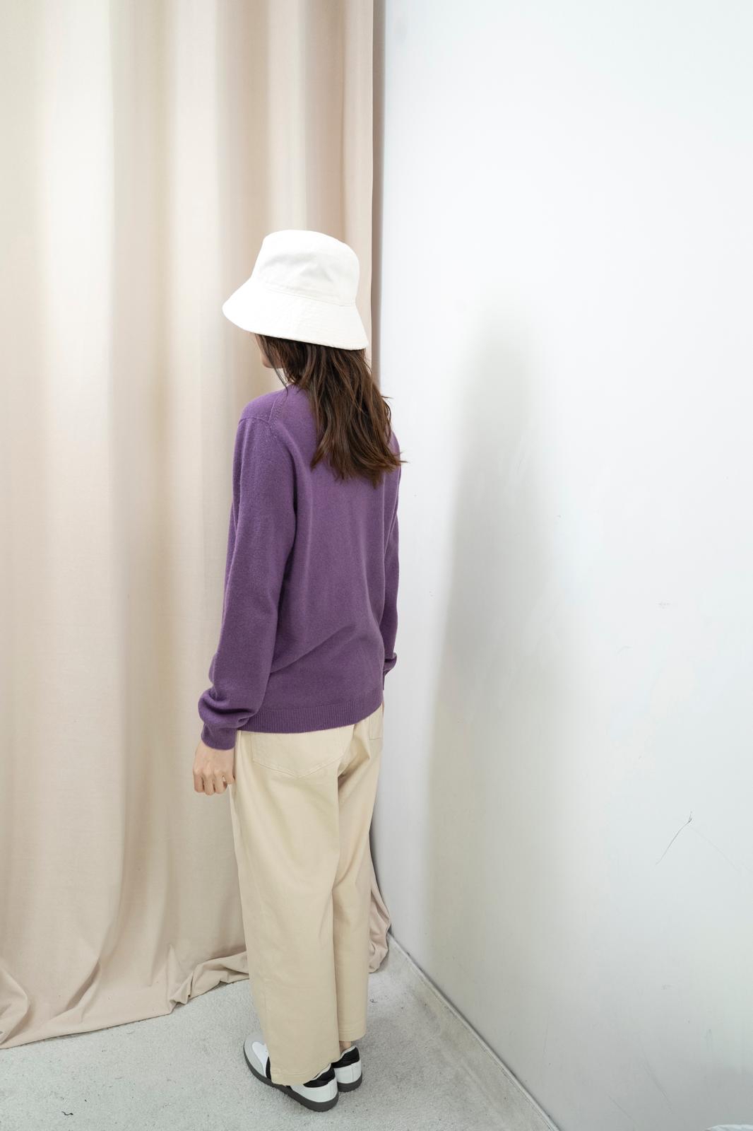 合身羊毛上衣（紫色）