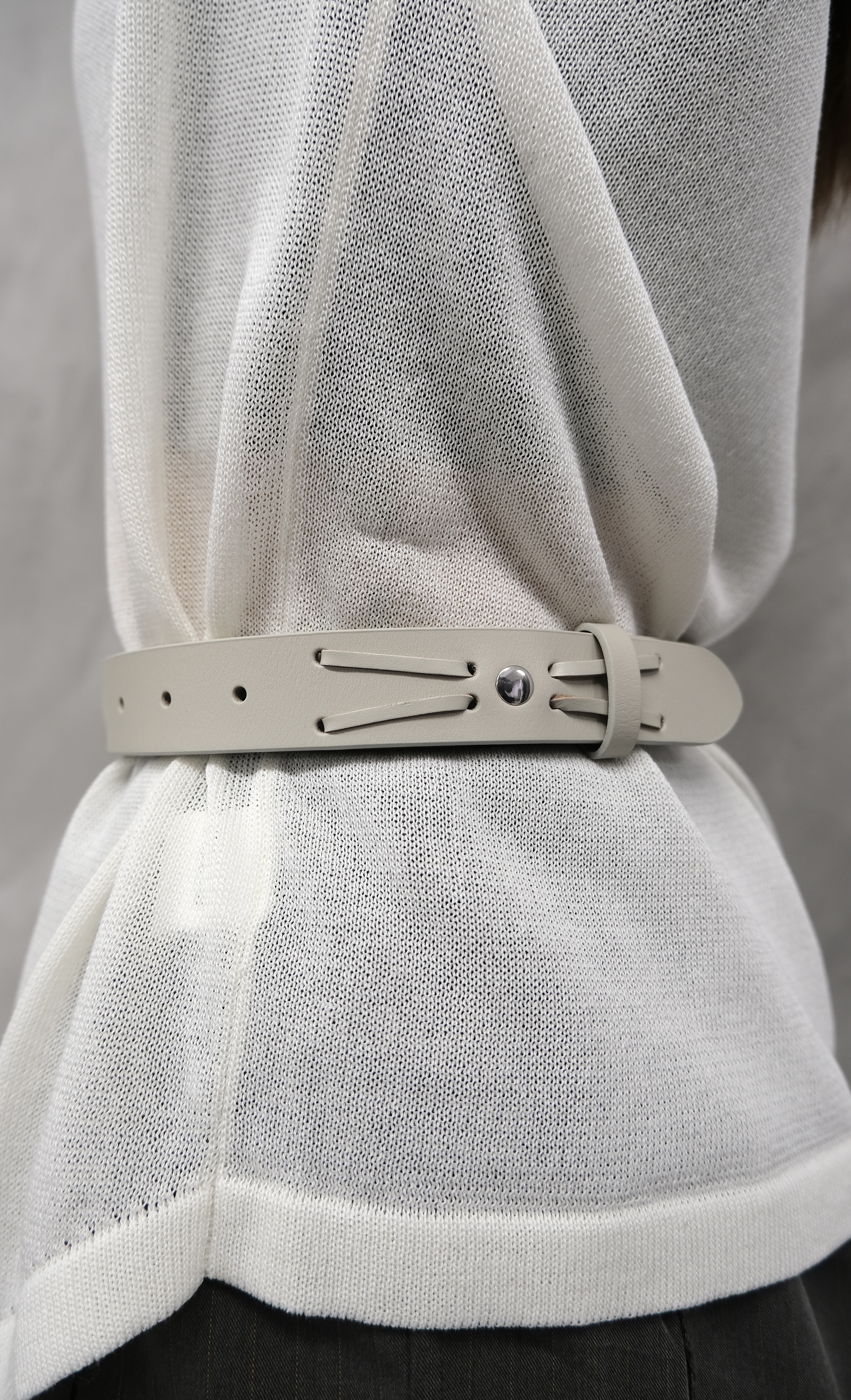 Leather studded belt #be12