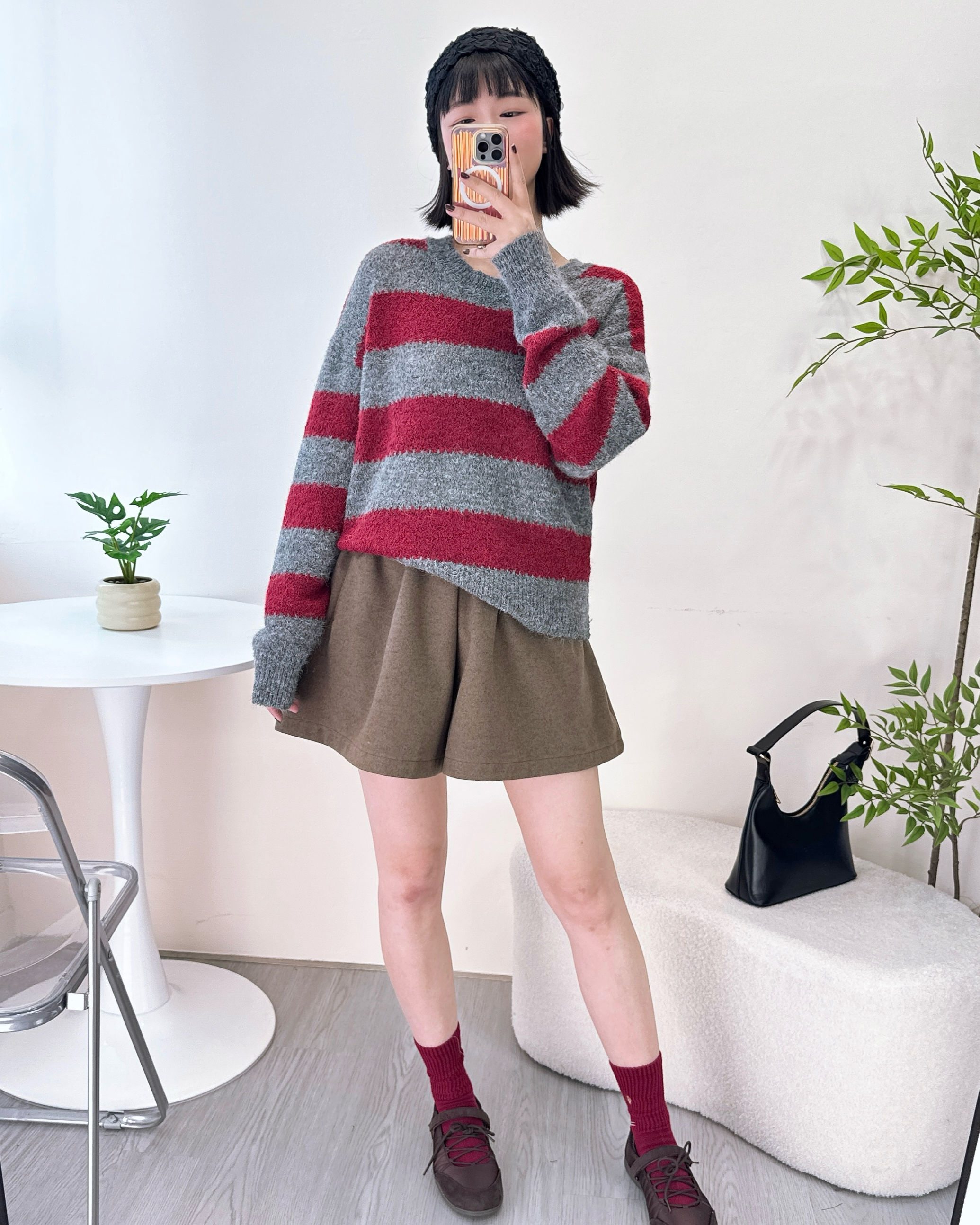 靚色柔軟粗間針織上衣 2色