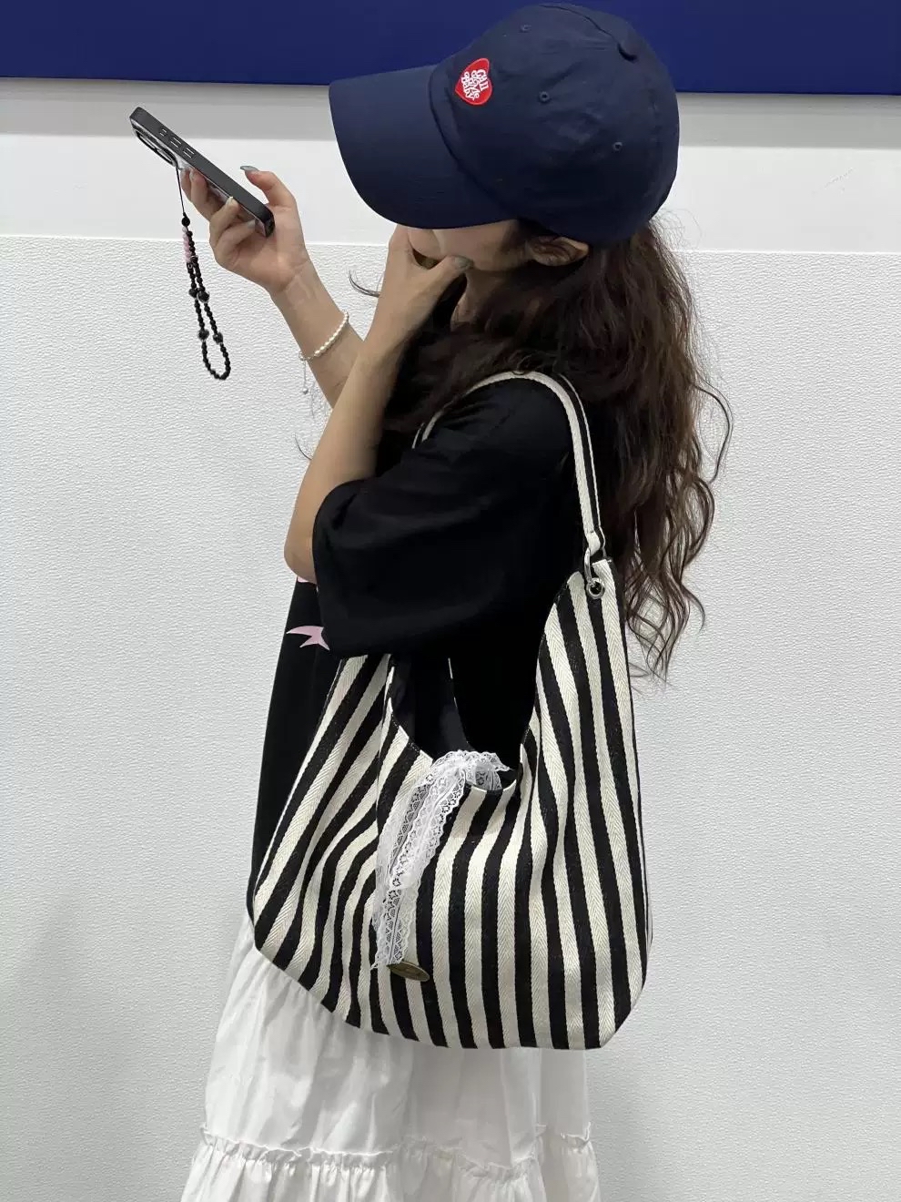 BG203韩系条纹帆布包