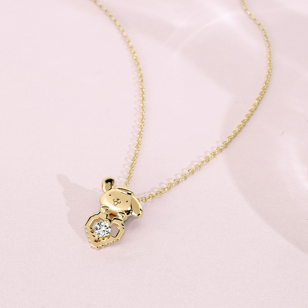 📦訂購 台灣限定 三麗鷗 SanrioＸSTORY 故事銀飾 30週年系列 Pom Pom Purin 布丁狗像素雷刻晶鑽純銀頸鏈