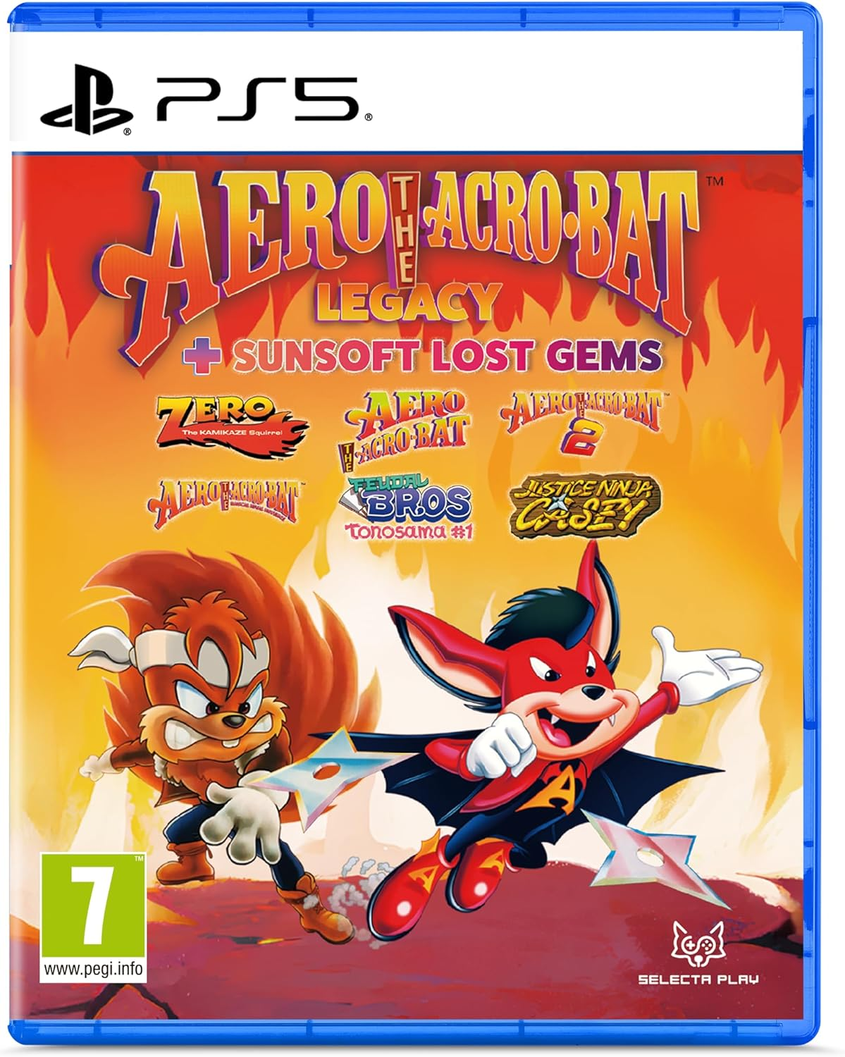 【預售 18/9】PS5 飛天蝙蝠 經典合集 + Sunsoft 遺失的寶石 合集 / Aero The Acro-Bat Legacy + Sunsoft Lost Gems 英文  (英文封面)  PO1048