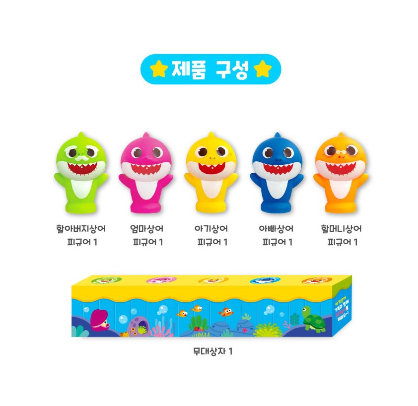   【預訂】韓國直送 Baby Shark Family手指玩偶