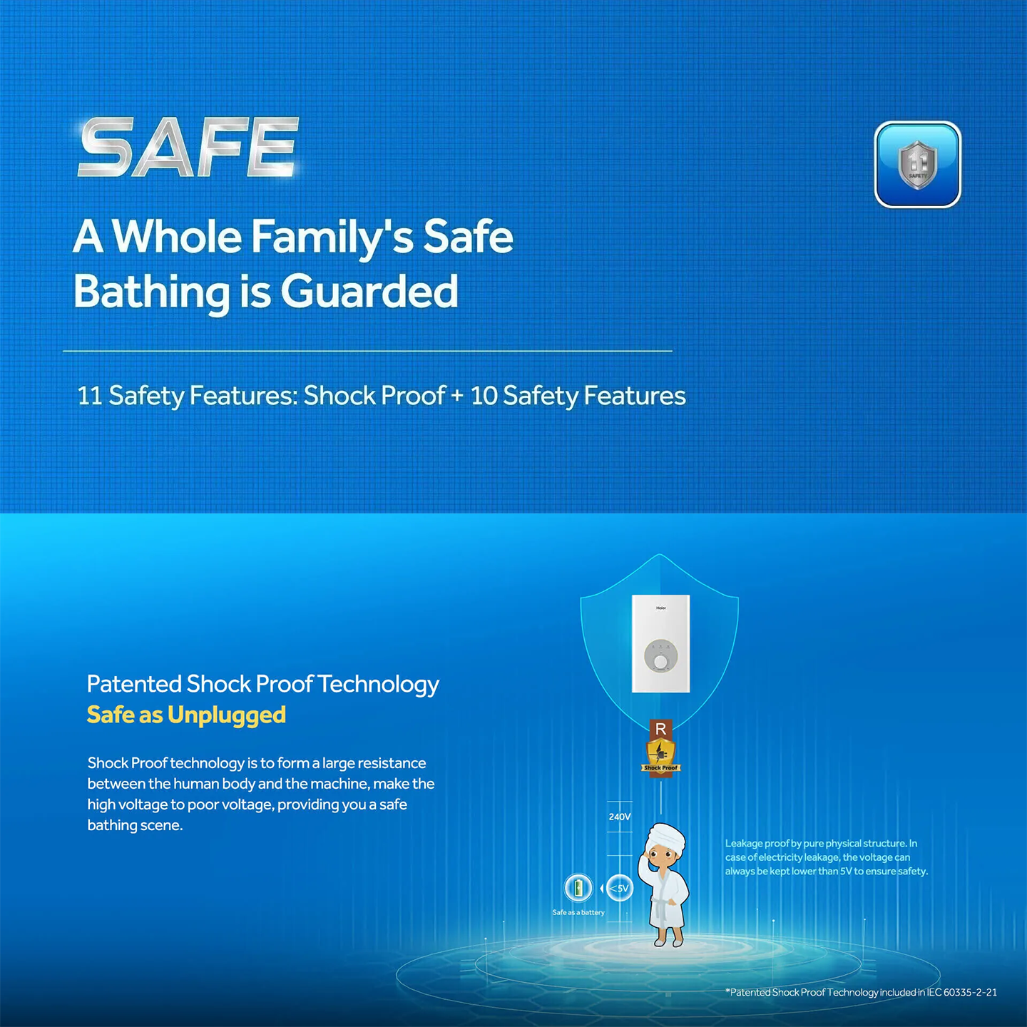 Haier 3.8kW Non-Pump Water Heater (EI38M-F1W)