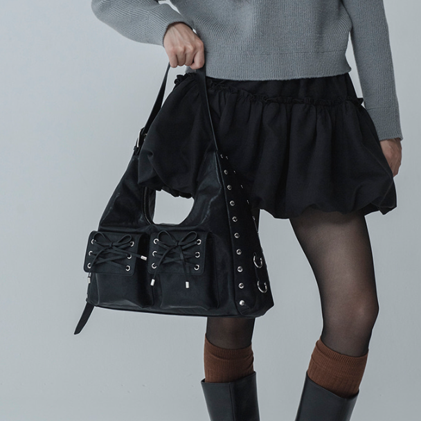 [MARS EN AVRIL] CORSET RIBBON HOBO BAG (2種)