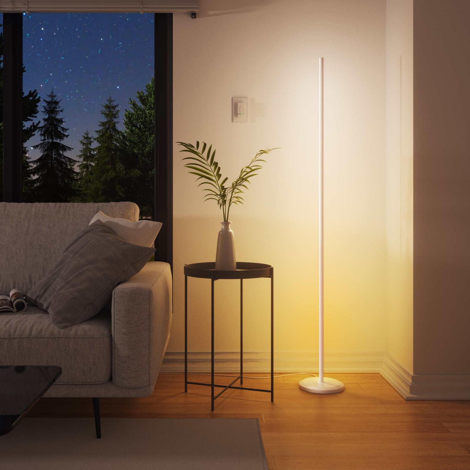 [原裝香港行貨丨2年保養] Nanoleaf 智慧多色落地燈（白色）Smart Multicolor Floor Lamp (White) NL7204K0101A070