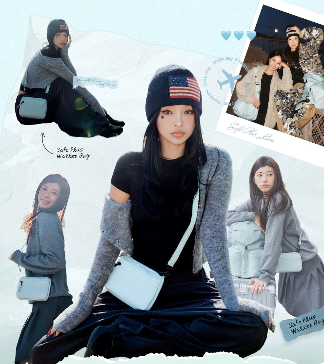 韓國Branden🇰🇷旅行必備｜防盗斜孭Safe Plus Wallet Bag 護照袋 最新款 