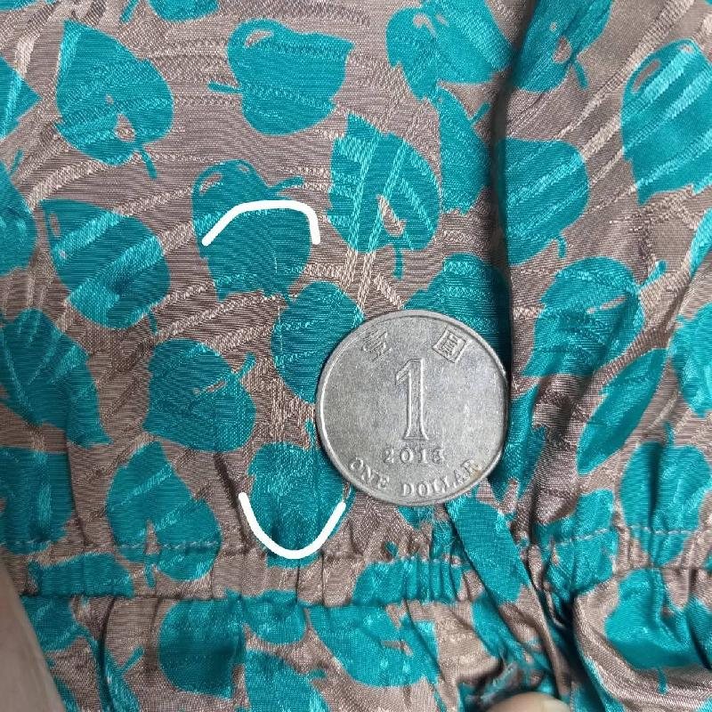 Vintage Elegant Green Leaf Pattern Ruffle Collar Button up Pleated Dress (MT1608-155)