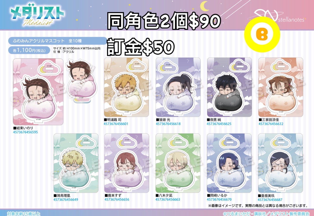 Preorder預訂5/2026年金牌得主ふわみん立牌