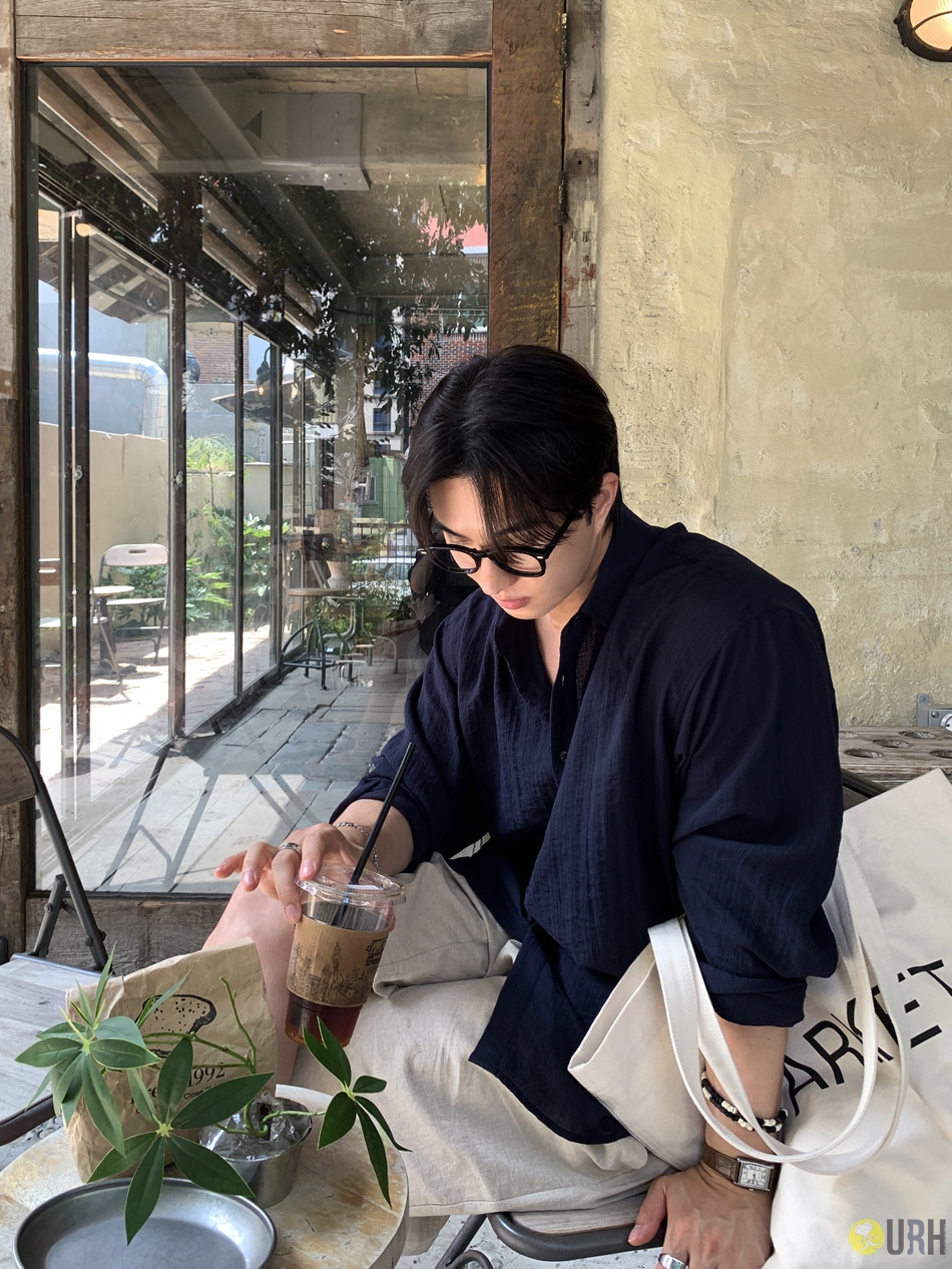 【100%保證韓國直送】Summer Wrinkle Texture輕薄透氣落肩寬鬆長袖Rayon襯衫 👔 [6 color] RL115134