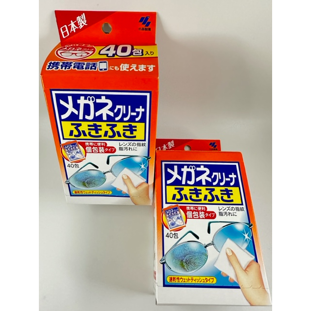 日本版 小林製藥  除菌眼鏡清潔紙巾 眼鏡布 40片