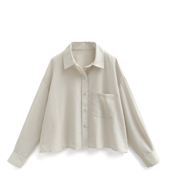 麻質感襯衫 [fo2115]