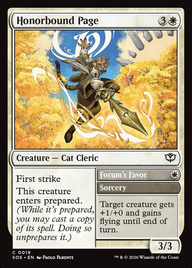 [EN] [Foil] Honorbound Page // Forum's Favor [SOS-019] C