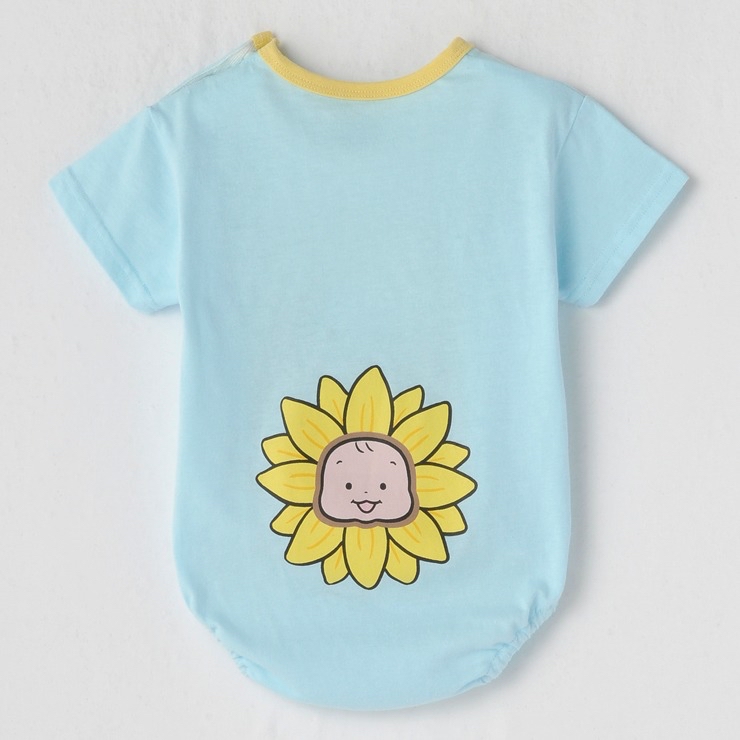 🇯🇵限量預訂 日本直送🇯🇵Oonotaro人物向日葵前後印花短袖包屁衣