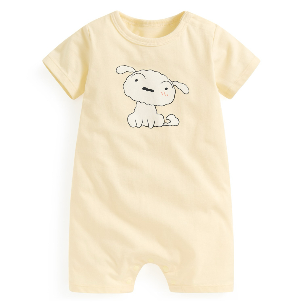 ☀️代購預訂 台灣直送☀️蠟筆小新系列純棉人物印花短袖連身服