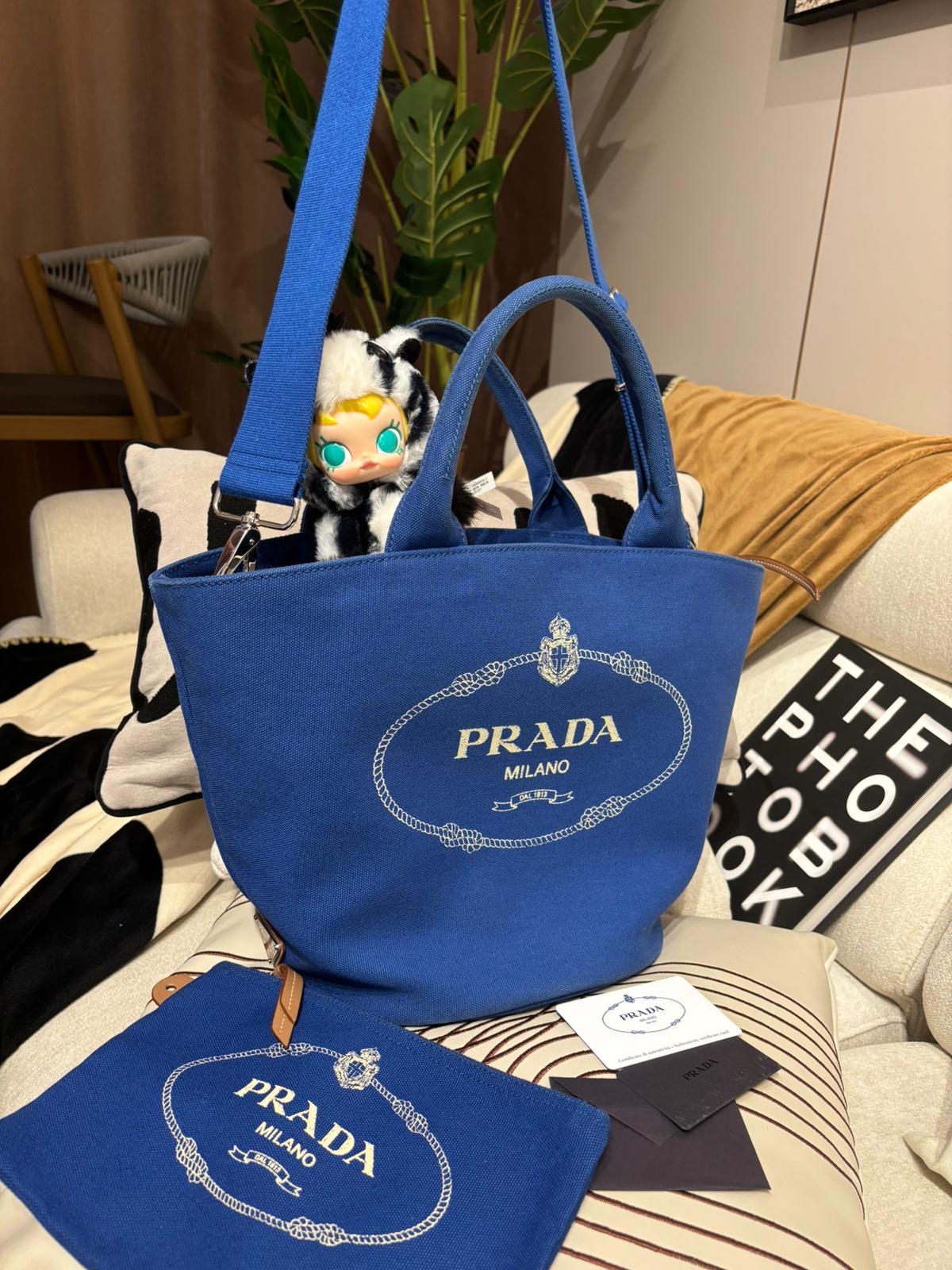 Prada 2way bag Canvas 100%Authentic,95%new