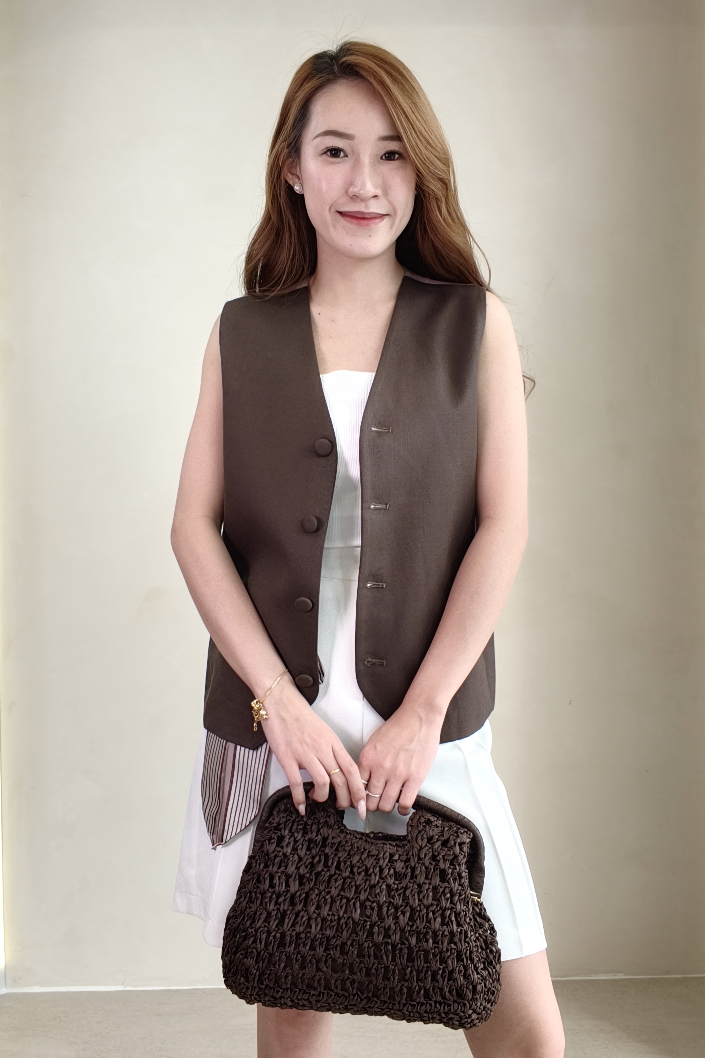 CB2755 Classic V-Neck Tailored Vest