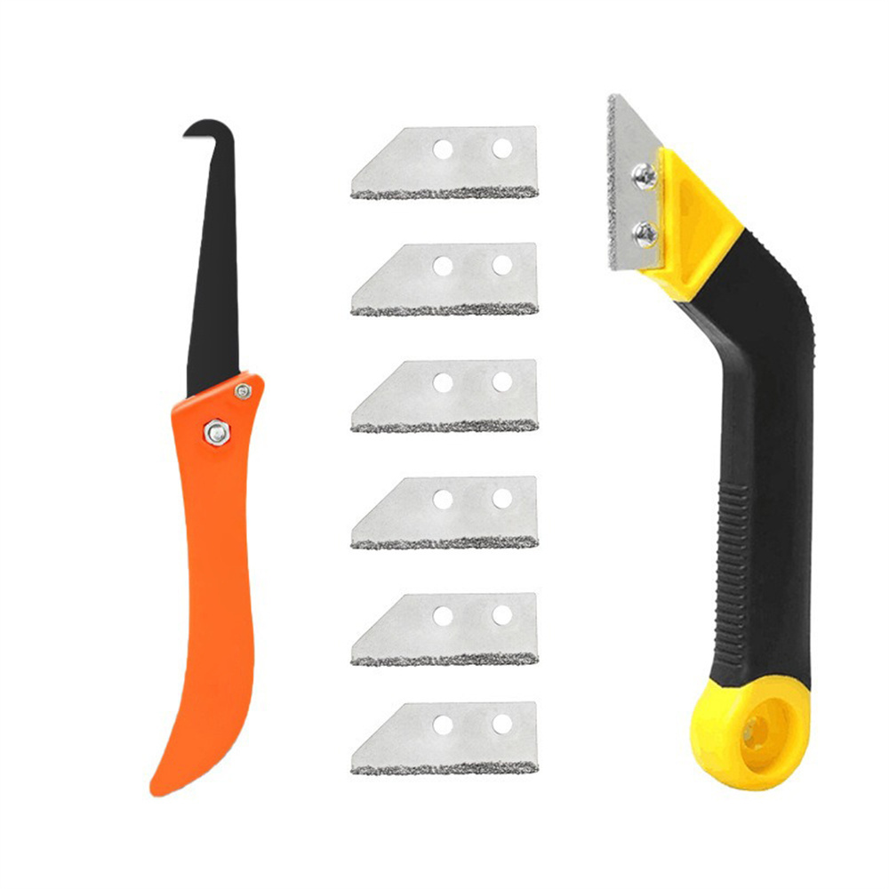 瓷磚地磚美縫勾刀套裝 9件套 黃色 UA0540